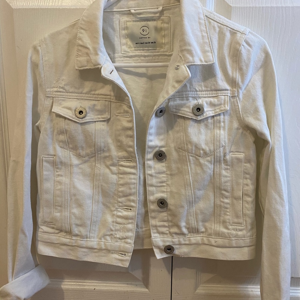 White jean jacket